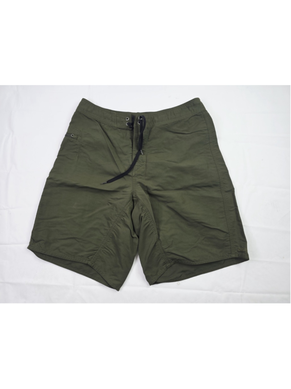 Patagonia Men's Swim Board Shorts Olive Green Inseam 10" Zipper Pocket Size 33
